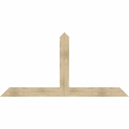 Ekena Millwork Portland Rough Sawn Timber Gable Bracket, Douglas Fir, 84"W x 42"H x 2"D x 6"F, 12/12 Pitch GBW084X42X0206POR00RDF